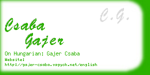 csaba gajer business card